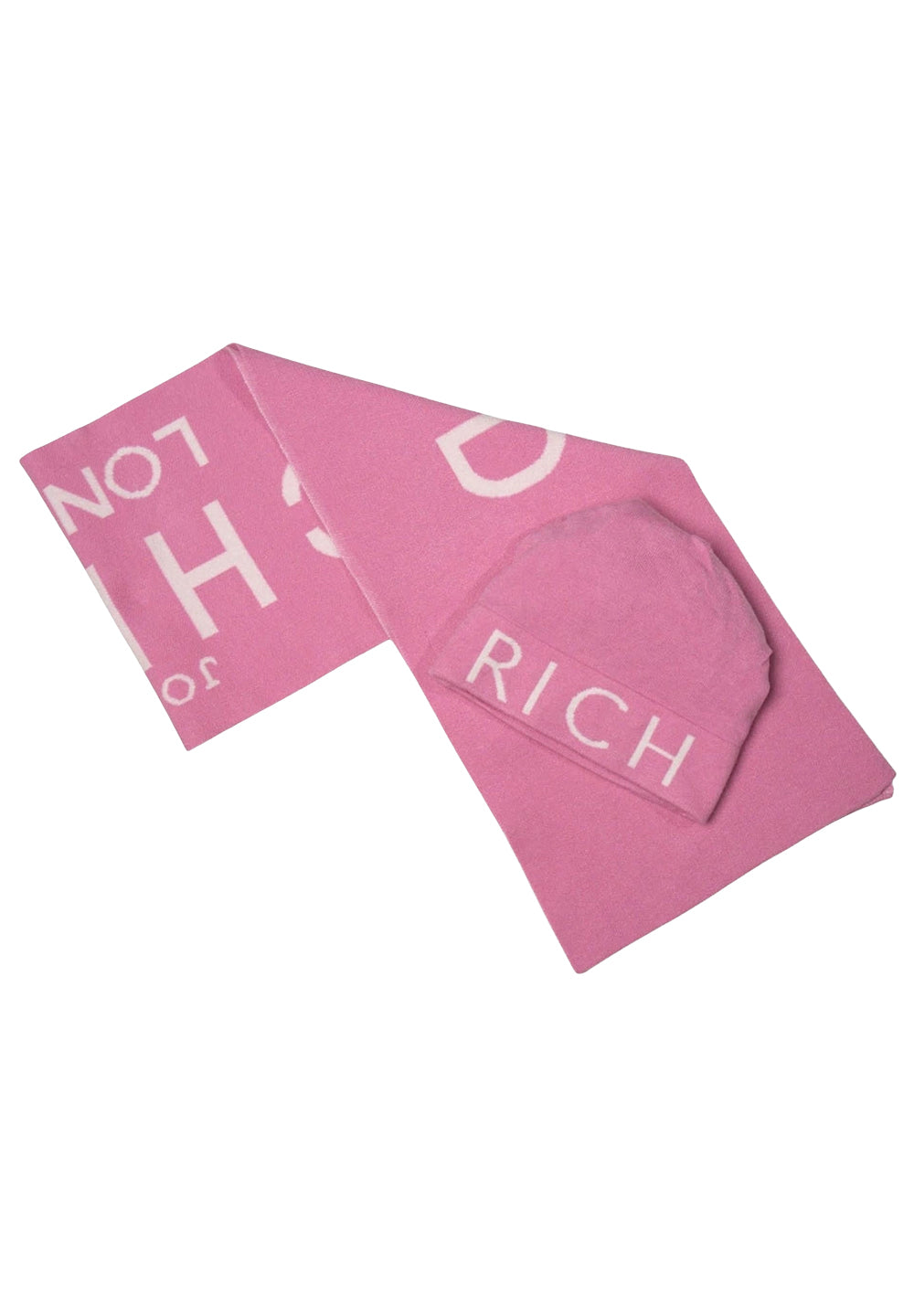Rosa Mütze und Schal-Set für Mädchen