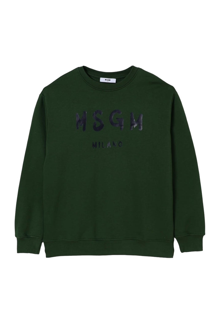 Unisex-Sweatshirt mit Rundhalsausschnitt in Grün