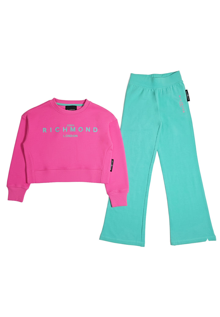 Fuchsia and green outfit for baby girl