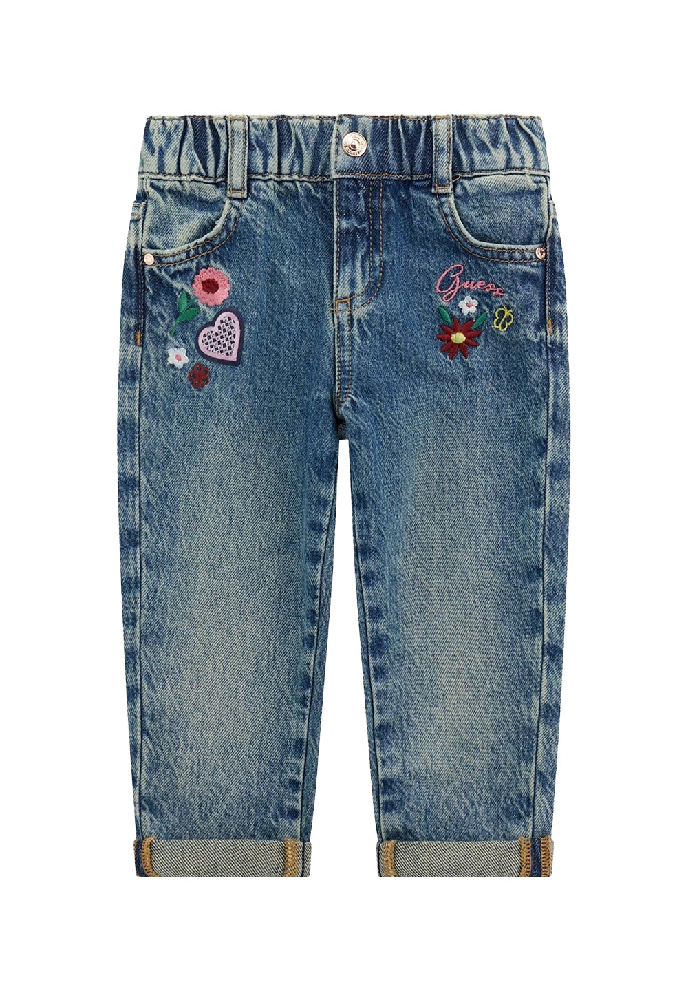 Vaqueros de mezclilla azules para niña