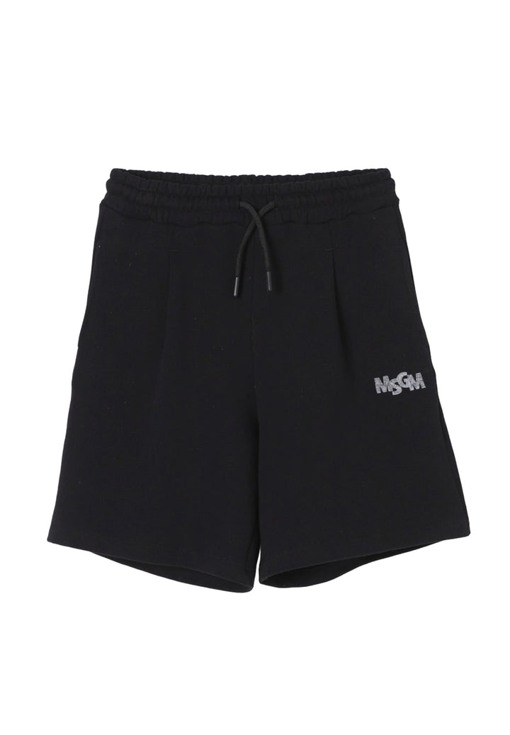 Schwarze Sweatshirt-Bermudashorts für Jungen