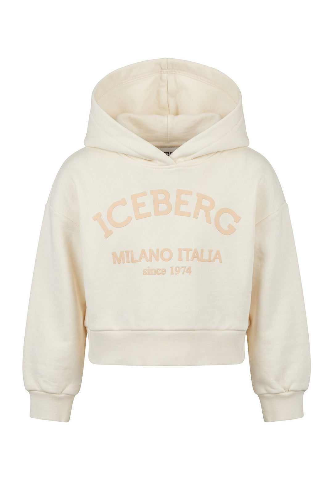 Felpa cappuccio bianca per bambina