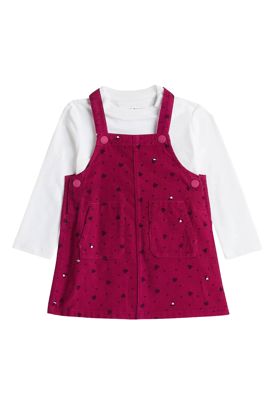 Fuchsia-farbenes Latzhosen-Set für Babys