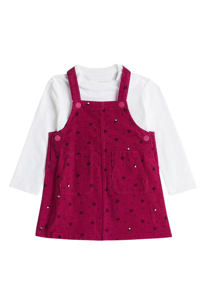 Fuchsia-farbenes Latzhosen-Set für Babys