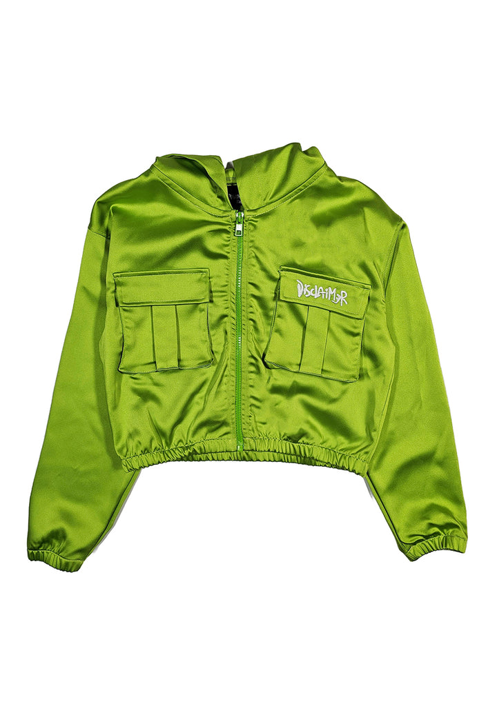 Felpa zip verde per bambina - Primamoda kids