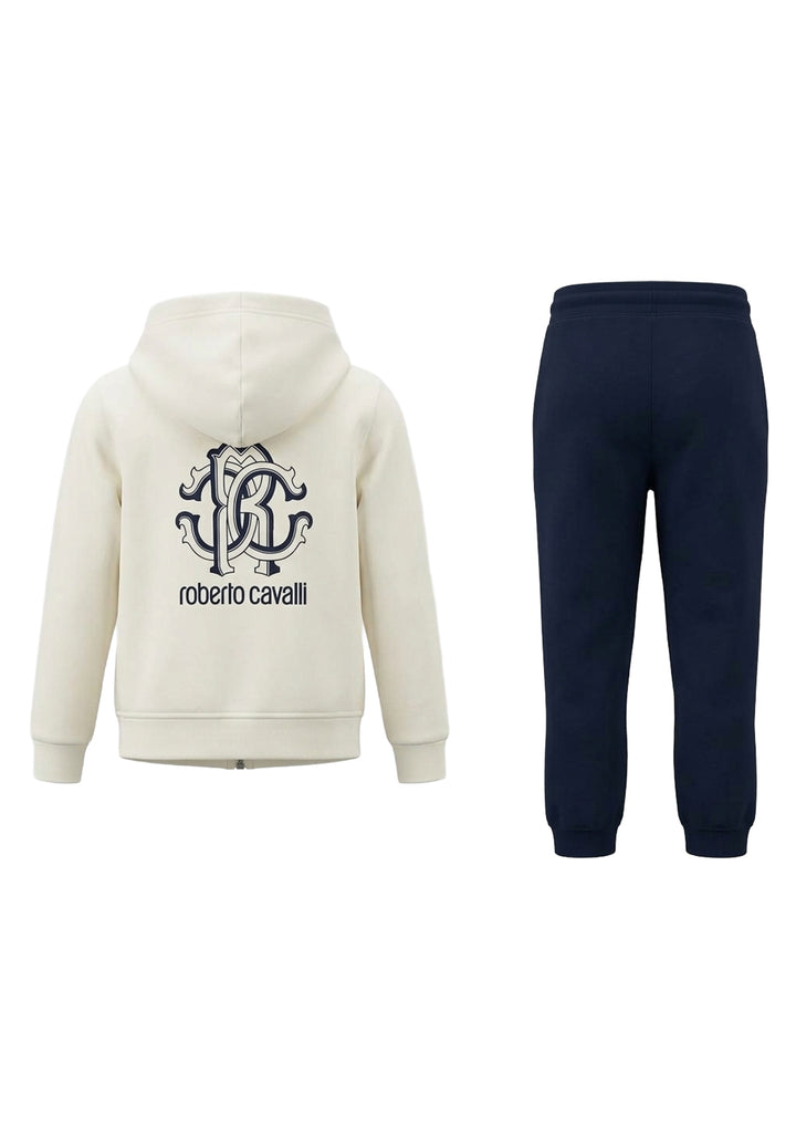 Weißer Sweatshirt-Anzug für Kinder