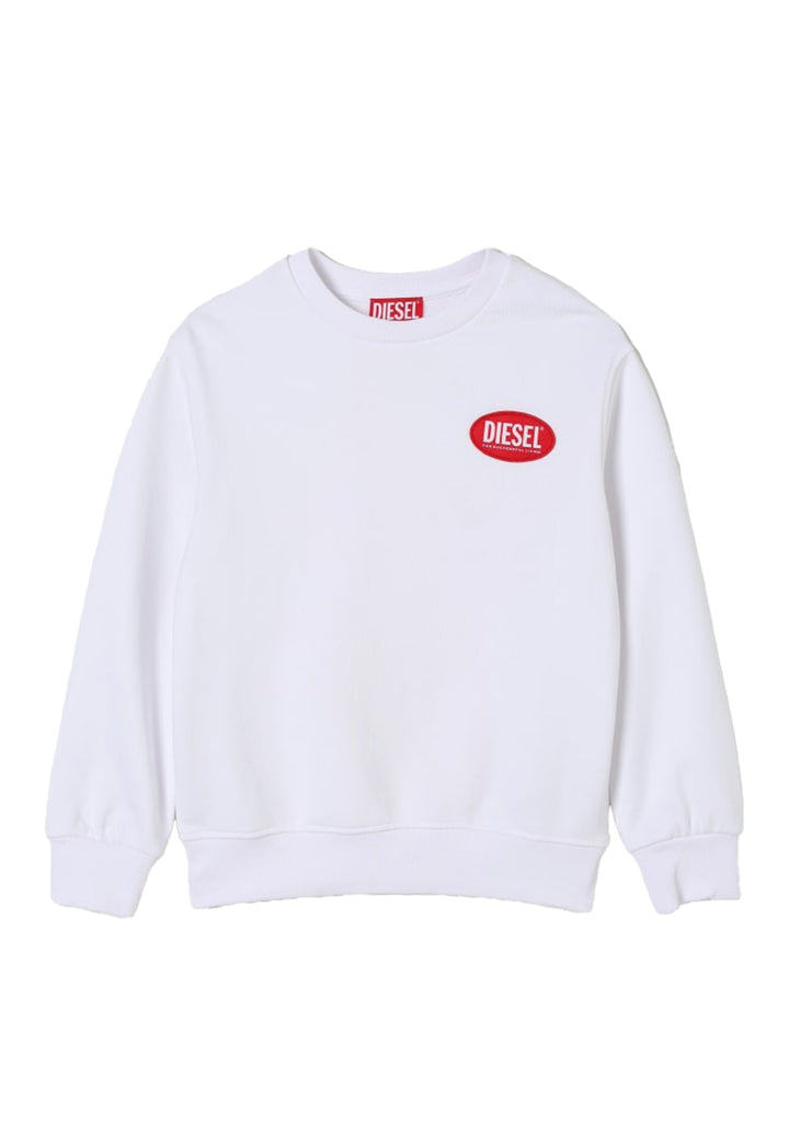 White crewneck sweatshirt for kids