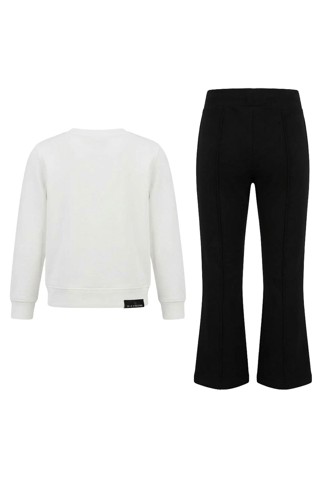 Schwarz-weißes Sweat-Set für Mädchen