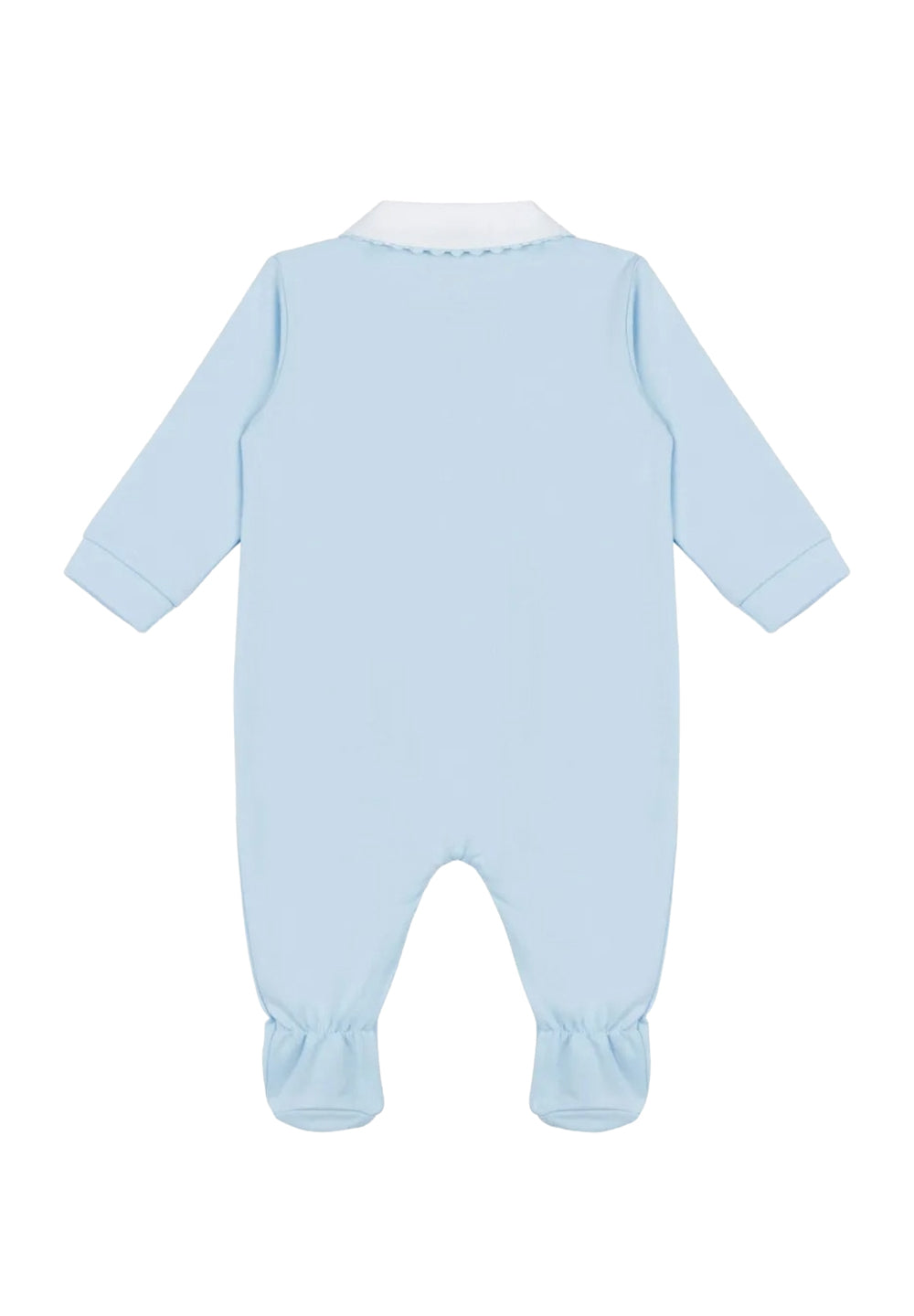 Baby boy's light blue onesie