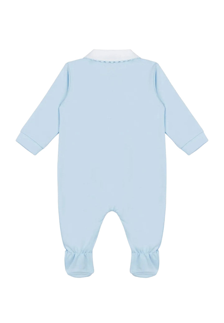 Baby boy's light blue onesie