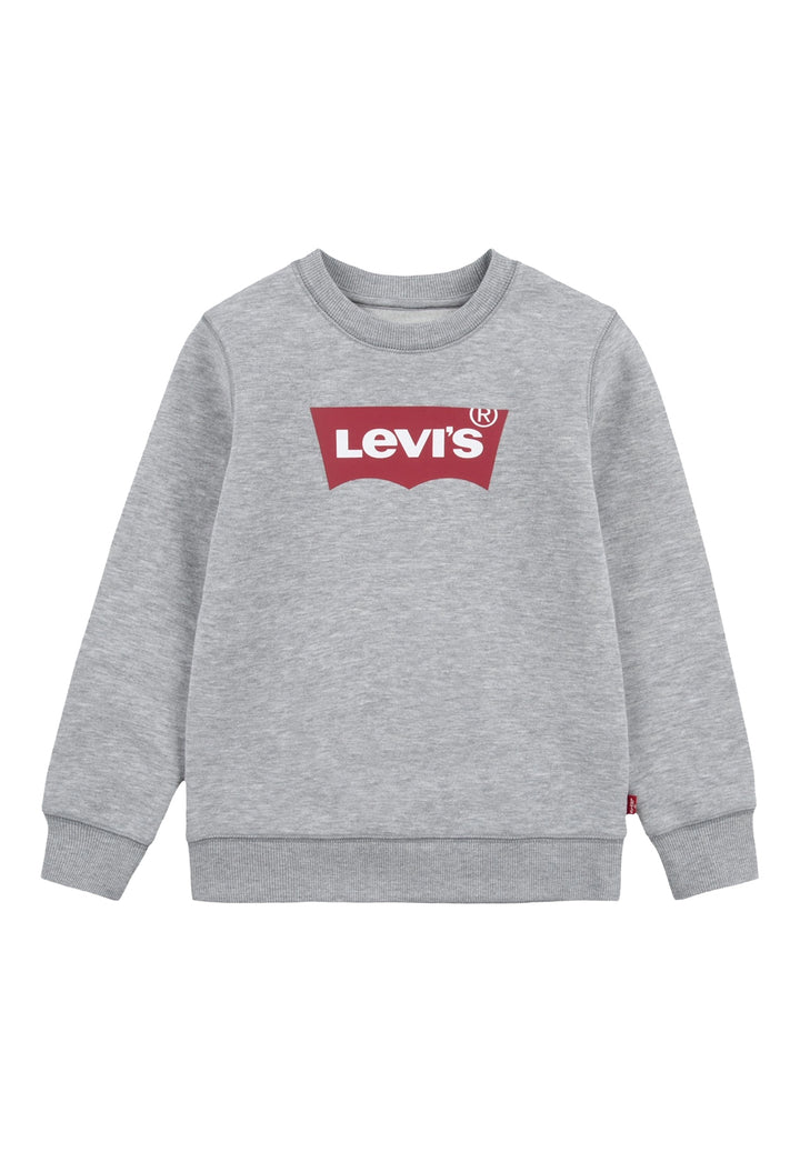 Sudadera gris de cuello redondo para niño