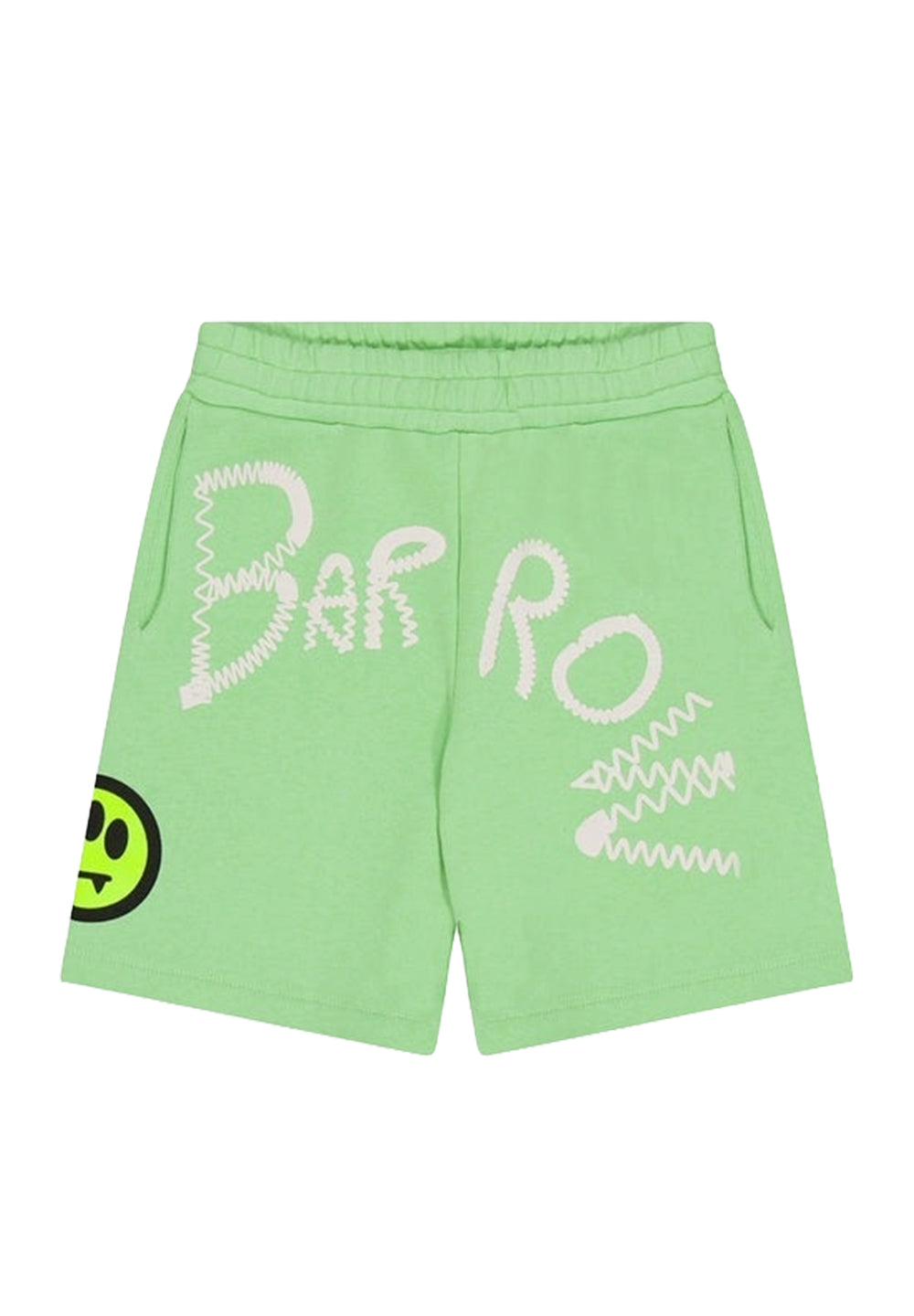 Bermudas de felpa verdes para niño