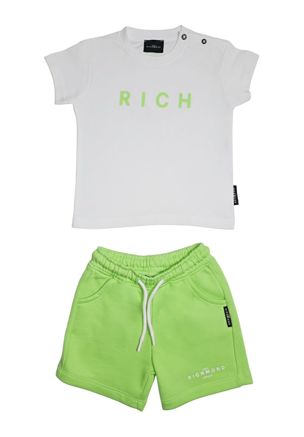 Conjunto blanco y verde para recién nacido