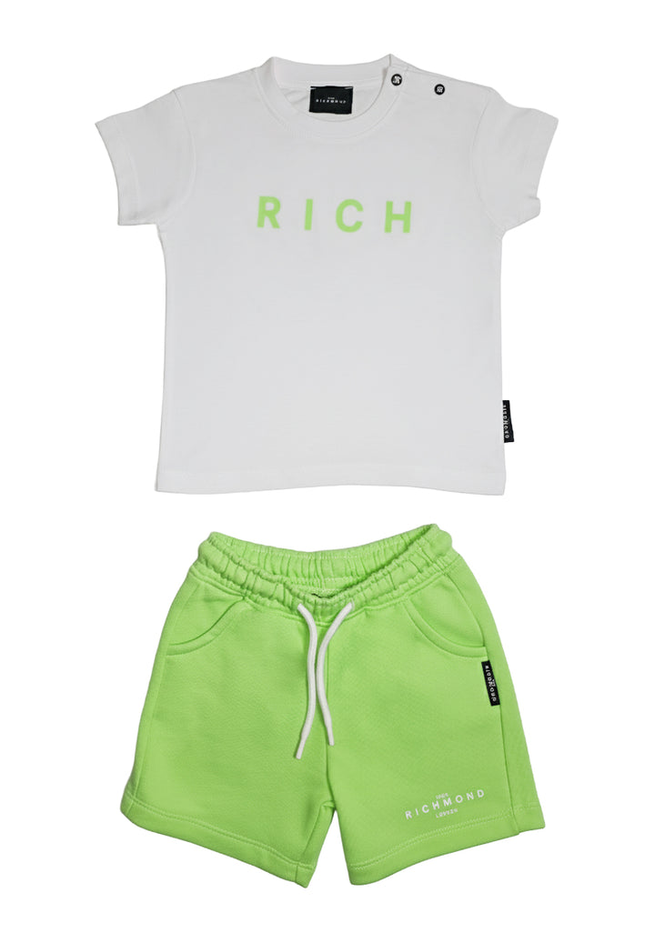 Conjunto blanco y verde para recién nacido