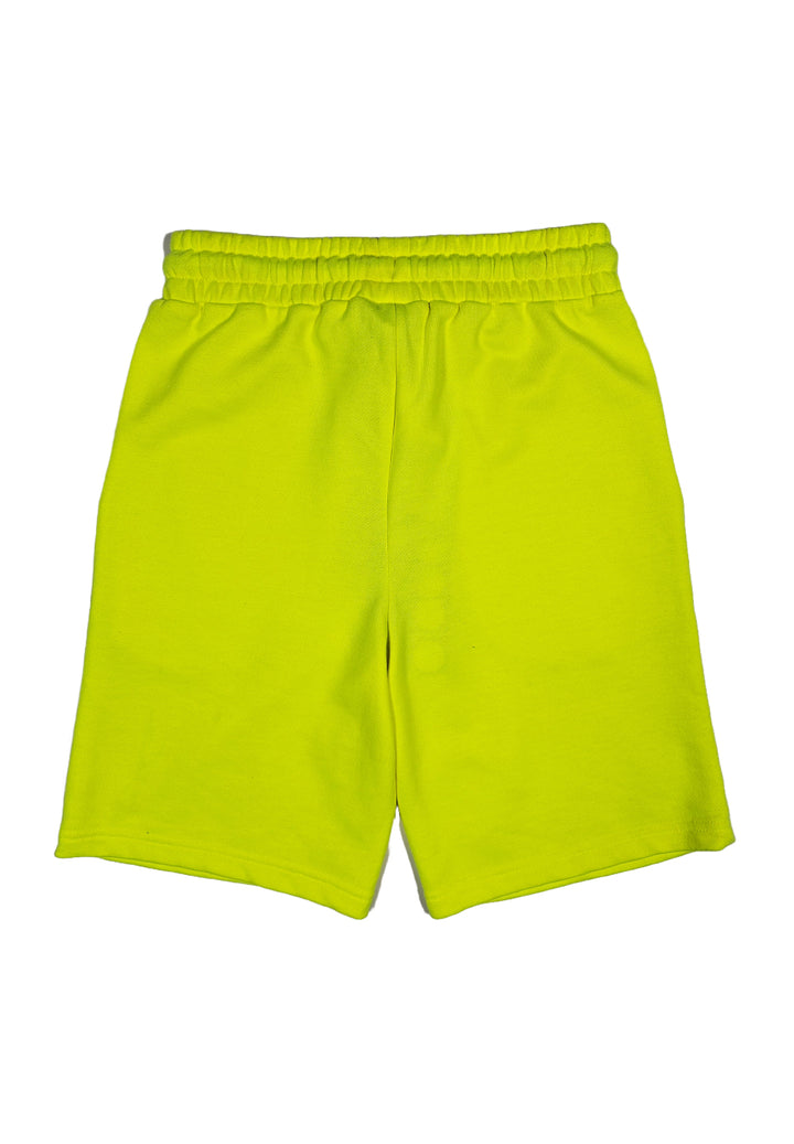 Sweat bermuda jaune fluo pour garçon