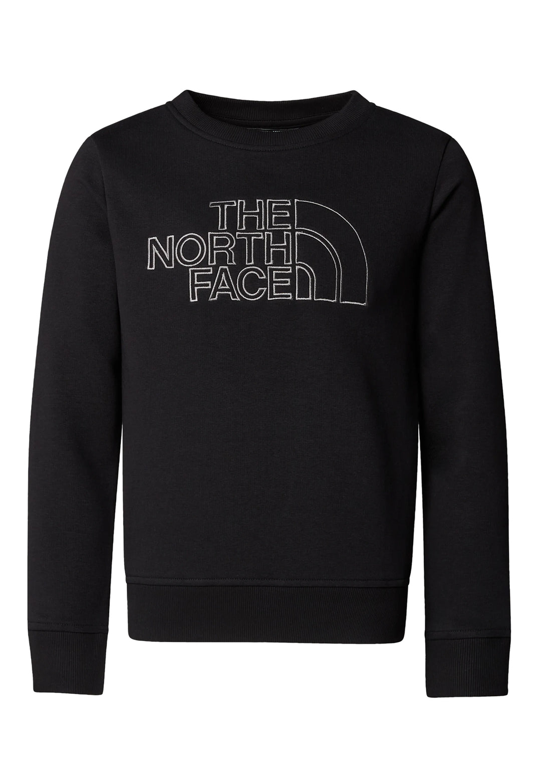 Black crewneck sweatshirt for boys
