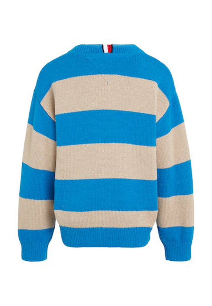 Pull beige-bleu pour enfant