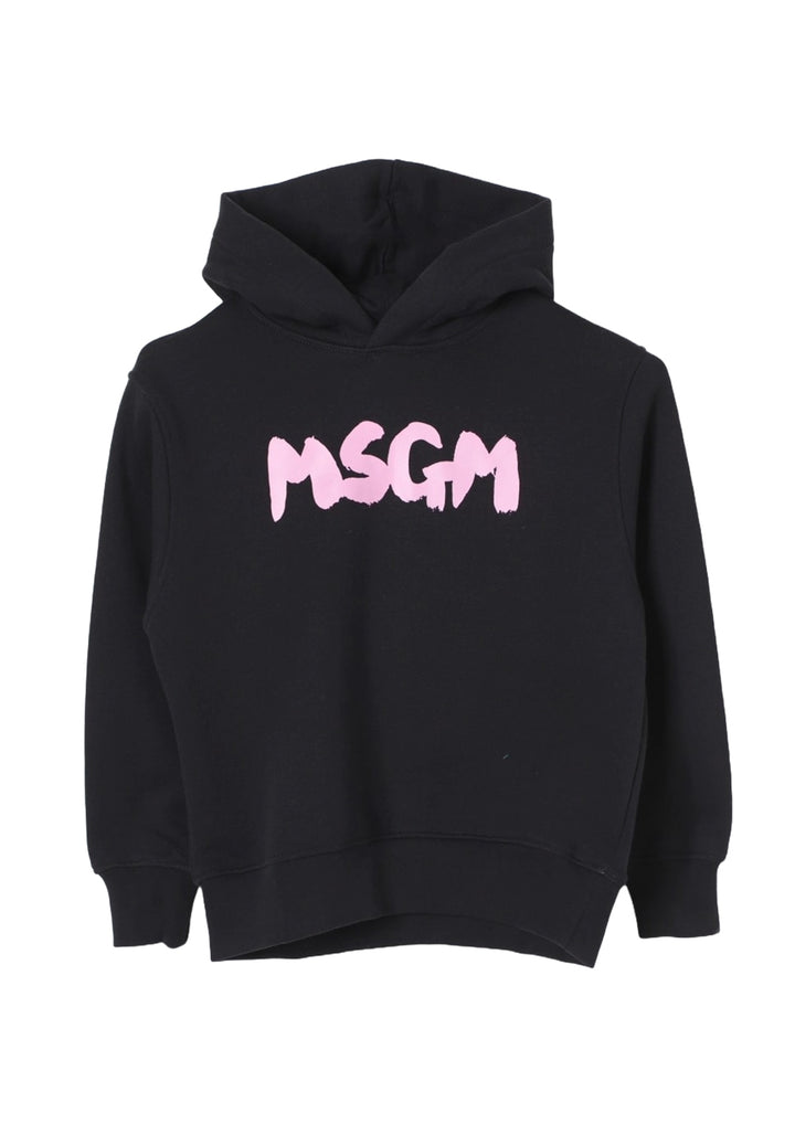 Sweat à capuche noir pour fille