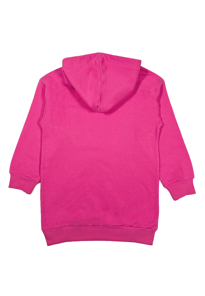 Robe sweat fuchsia pour fille