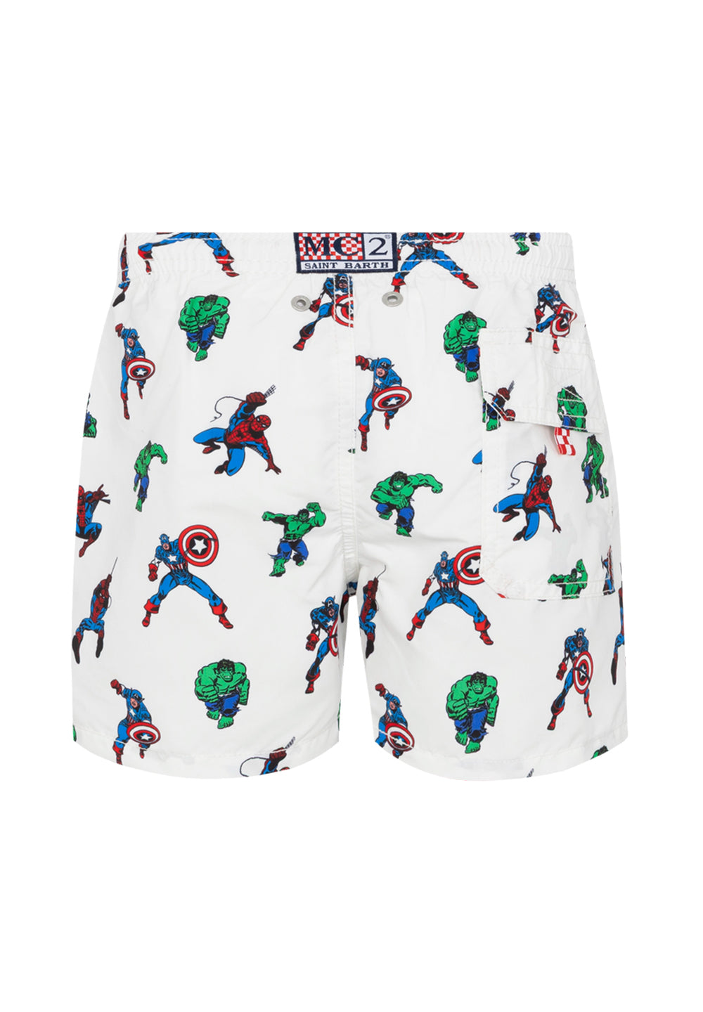White swim trunks for baby