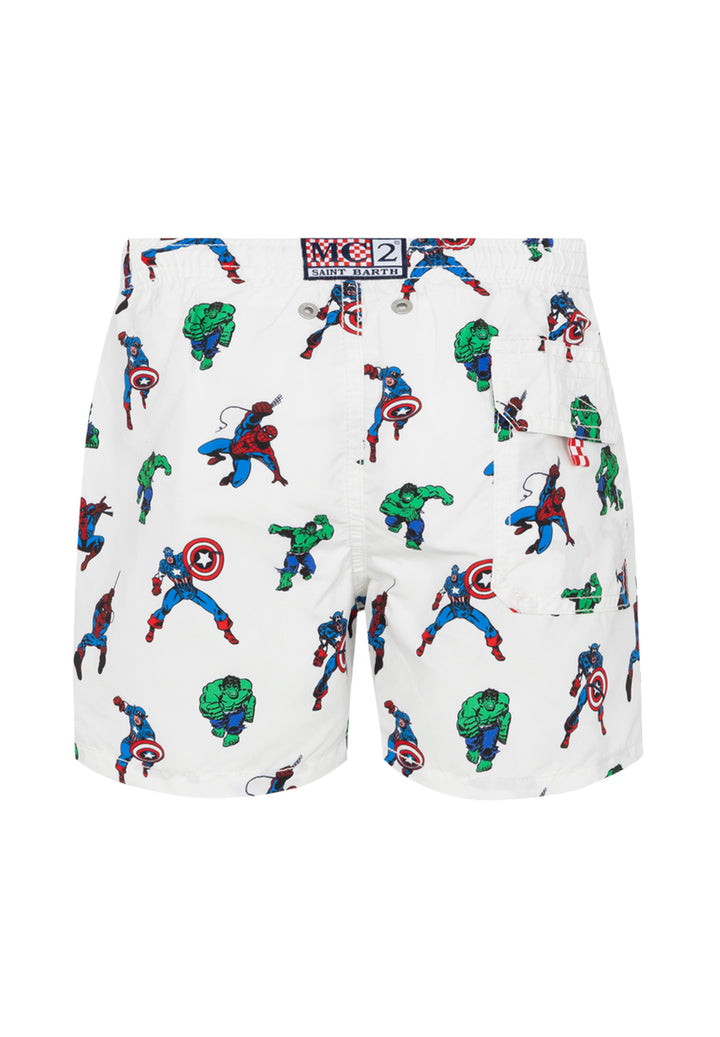 White swim trunks for baby