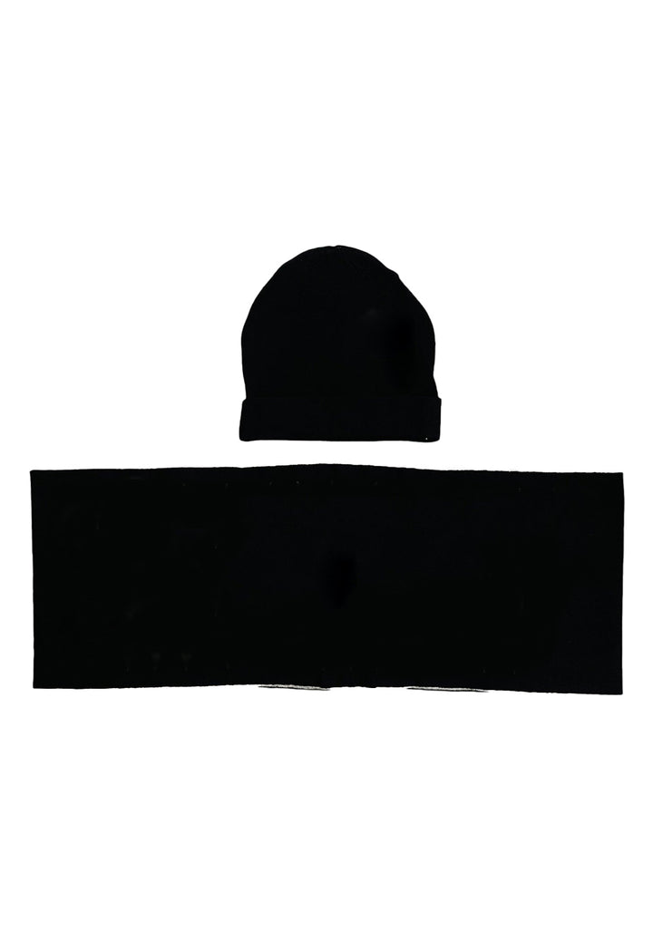 Set gorro + bufanda blanco y negro para niño