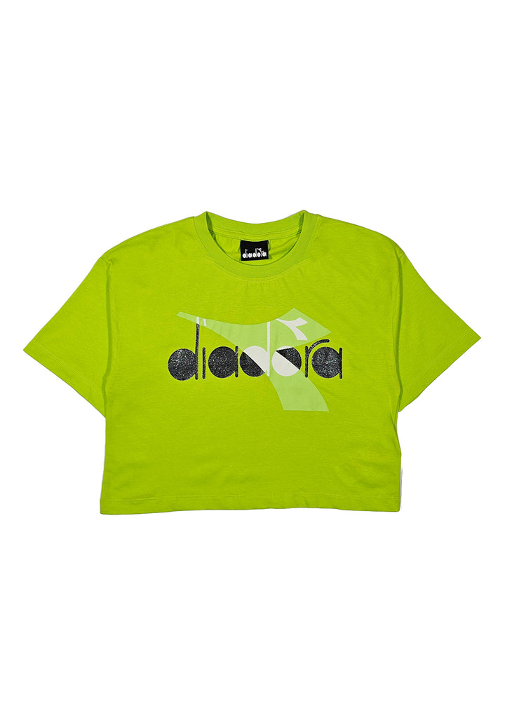 T-shirt cropped lime per bambina - Primamoda kids