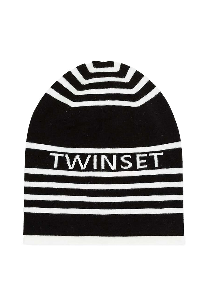 Gorro blanco y negro para niña