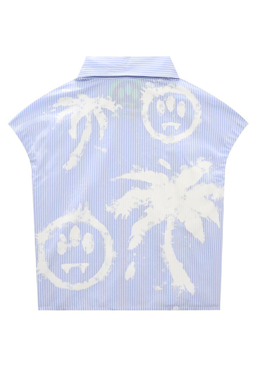Hellblaues ärmelloses Shirt für Mädchen