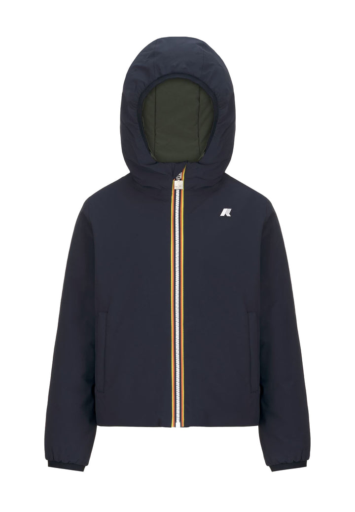 Reversible blue and green jacket for boys
