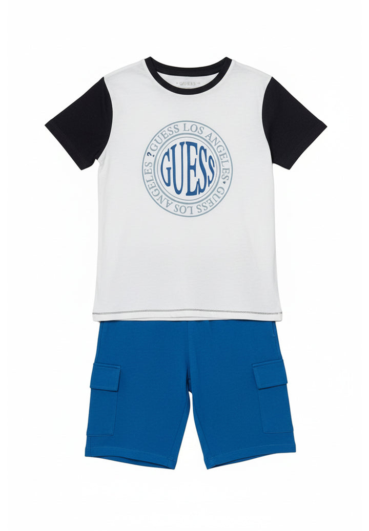 White and blue outfit for baby boy