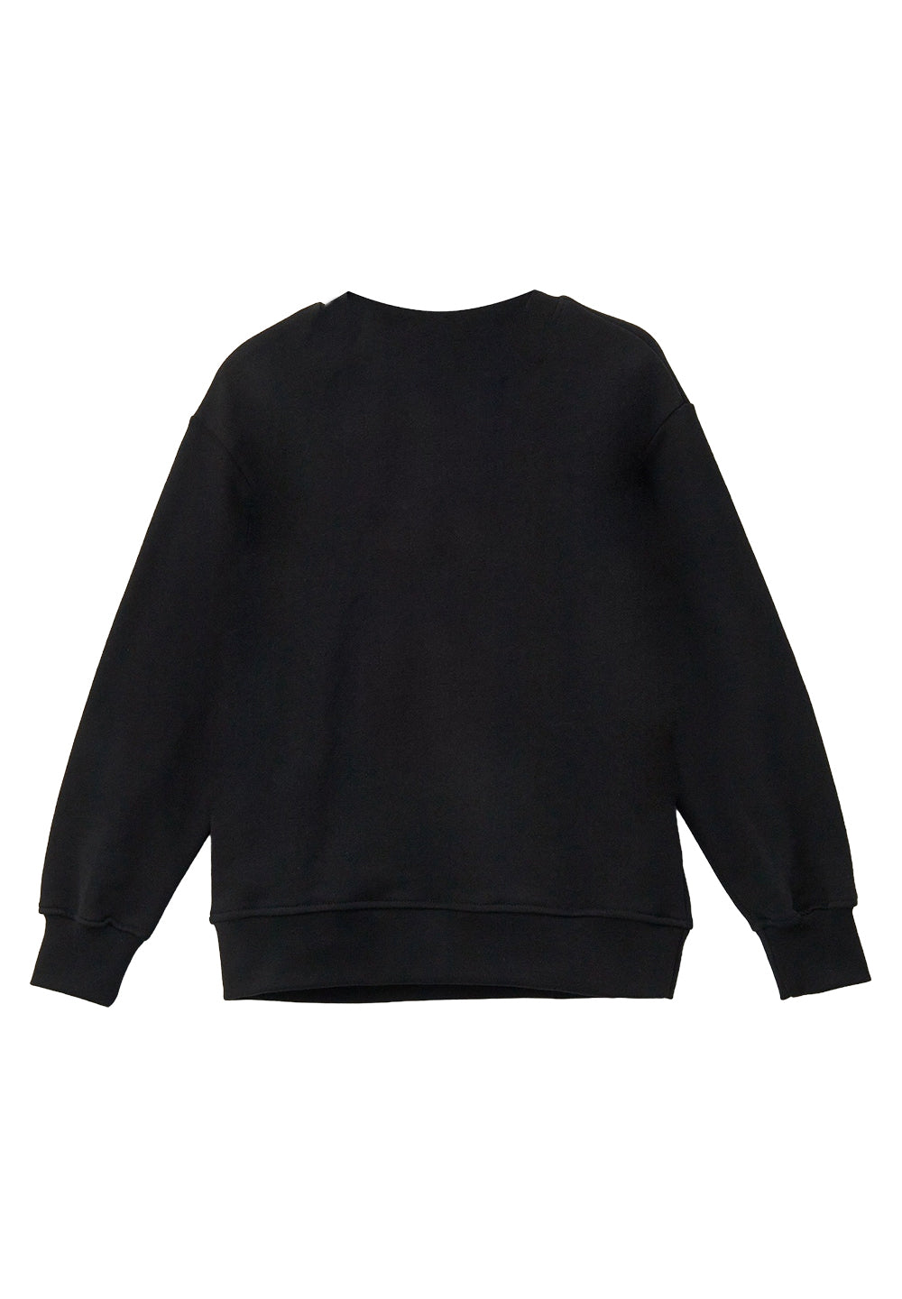 Black crew neck sweatshirt for girls