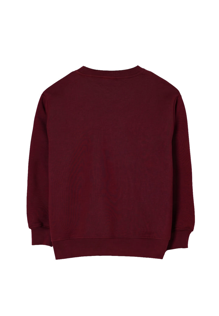 Unisex burgundy crewneck sweatshirt
