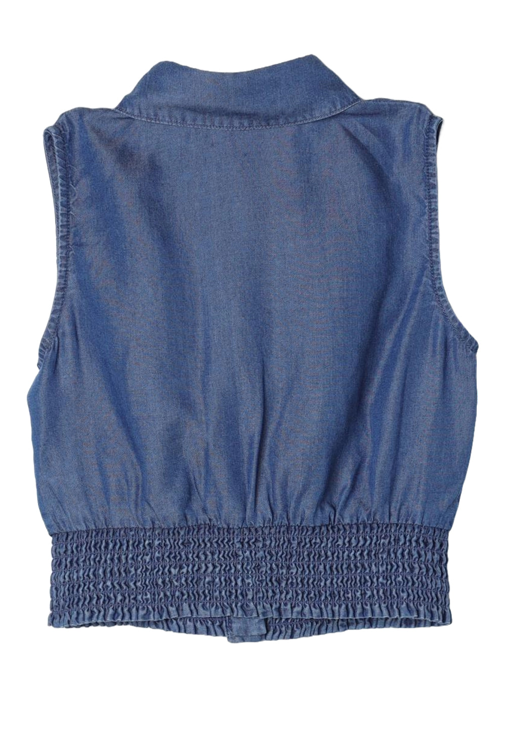 Camisa vaquera azul para niña