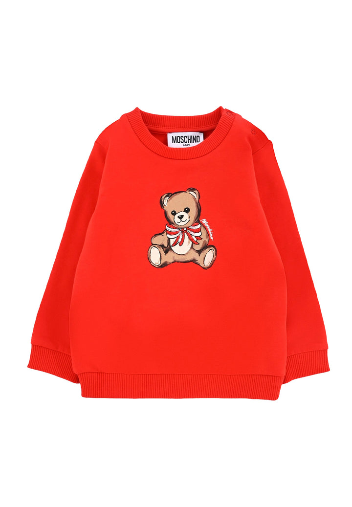 Rotes Sweatshirt mit Rundhalsausschnitt für kleine Mädchen