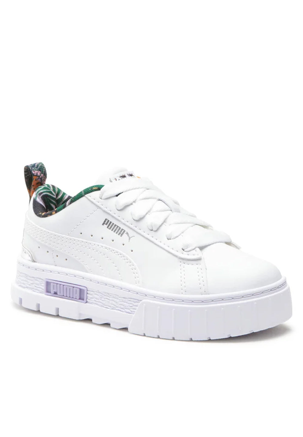 Chaussures blanches et violettes pour filles