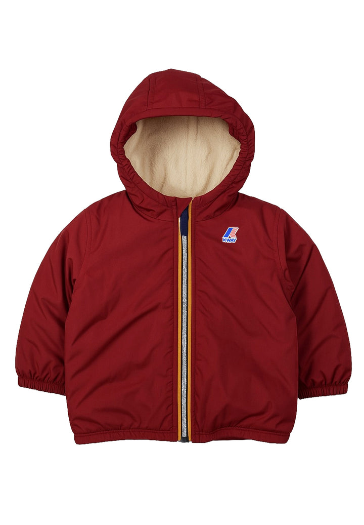 Chaqueta color burdeos para recién nacido