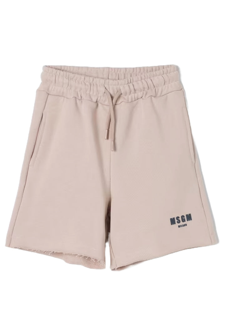 Beige Sweatshirt-Bermudashorts für Jungen