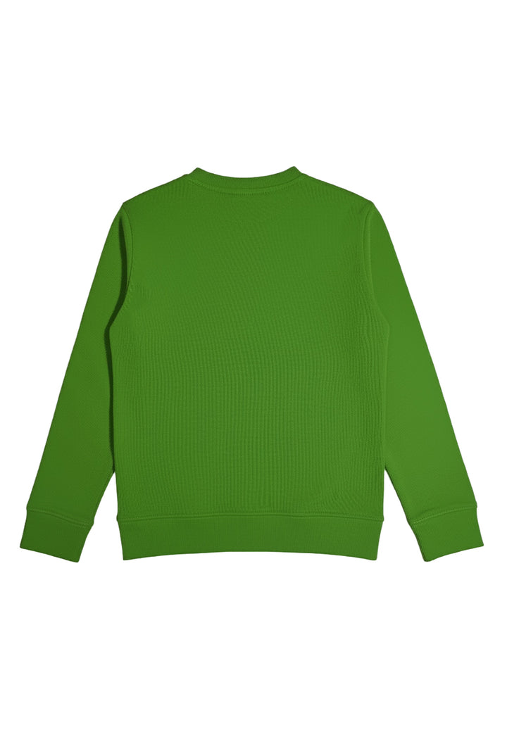 Grünes Sweatshirt mit Rundhalsausschnitt für Kinder