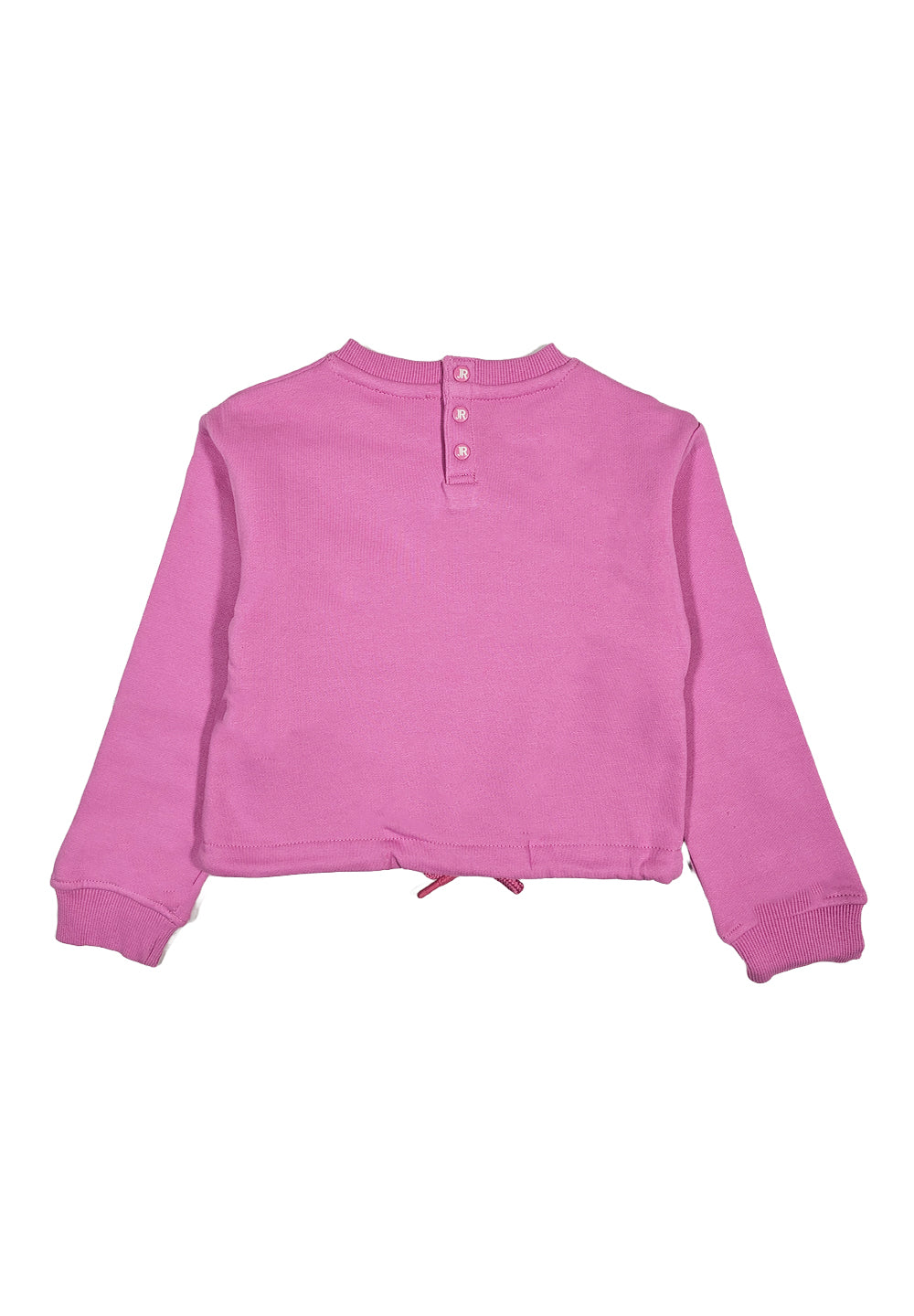 Sweat-shirt ras du cou rose pour fille