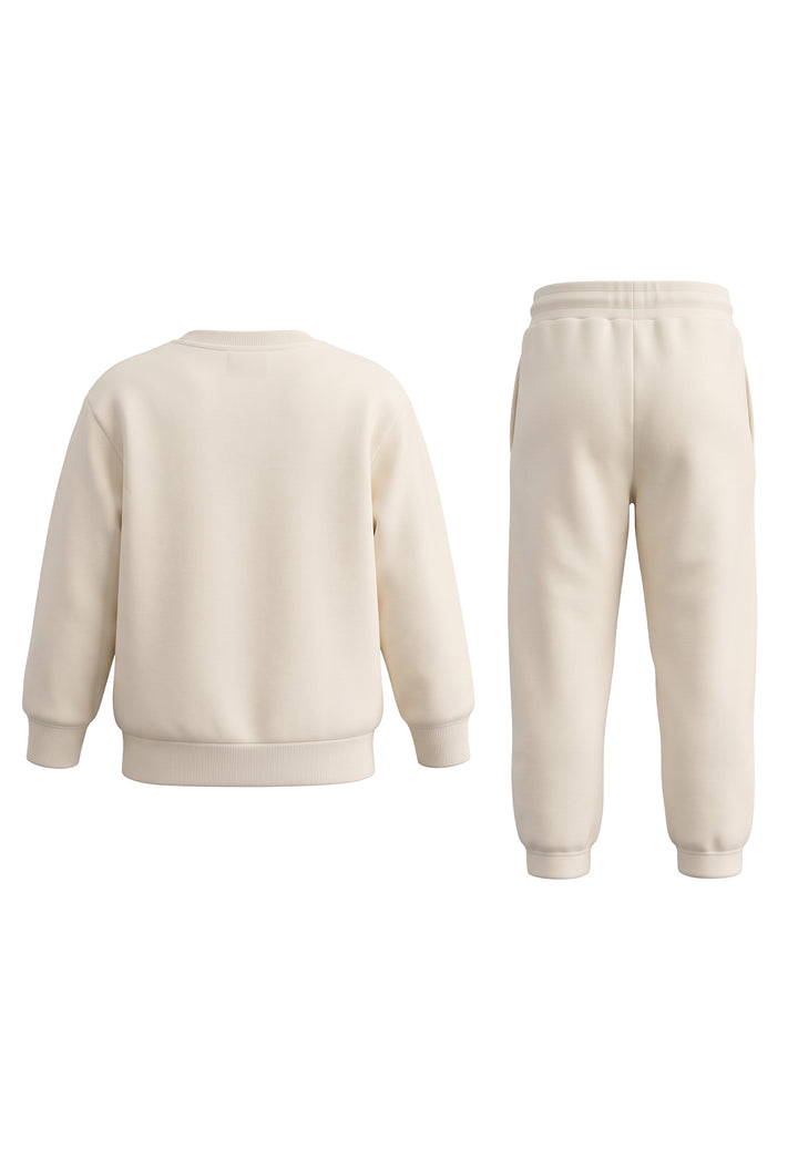 Unisex cream tracksuit