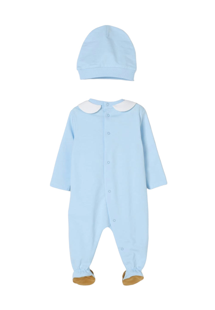 Light blue baby girl romper set