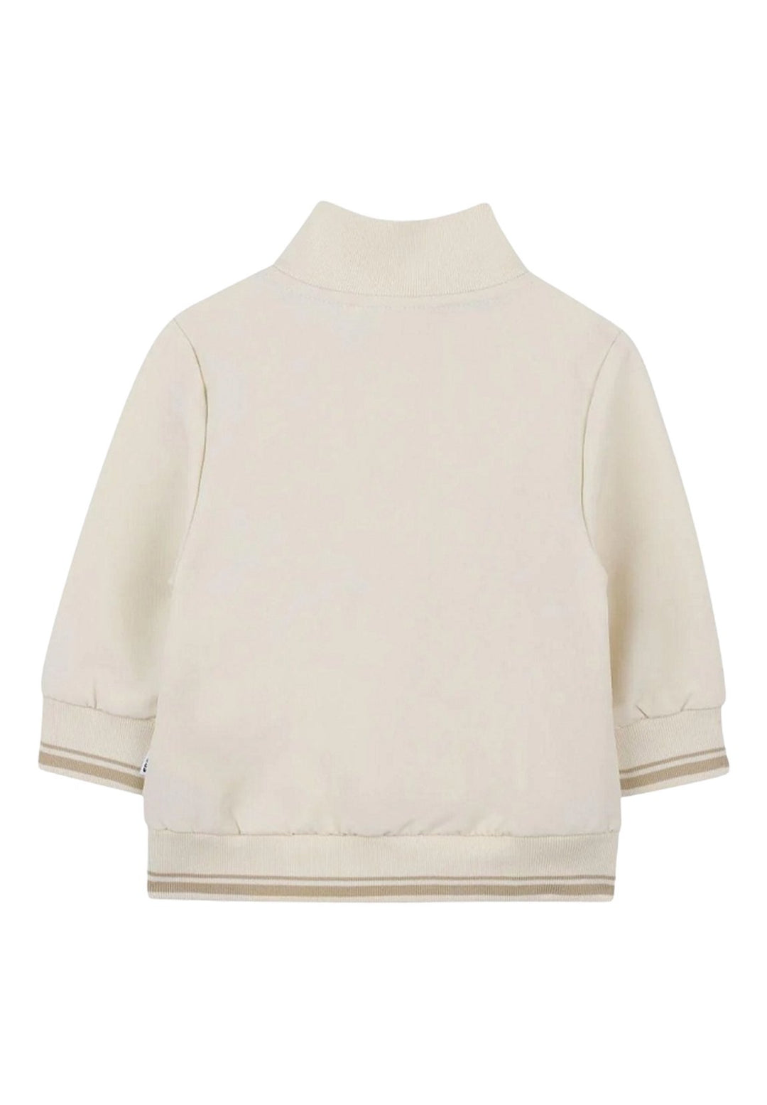 Sudadera con cremallera beige para bebé