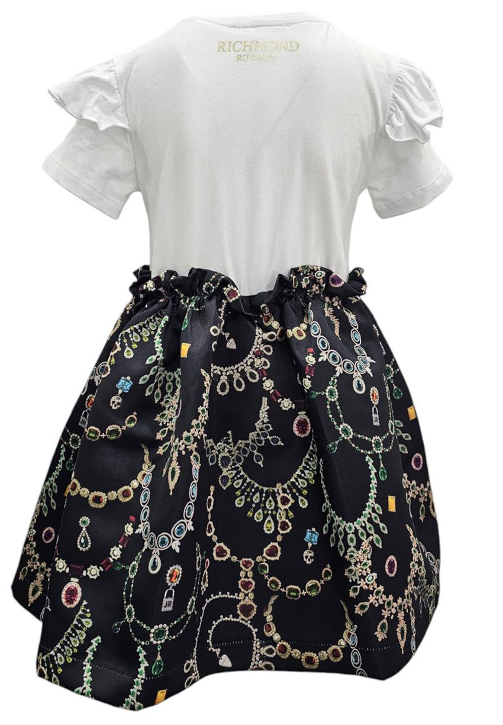 Vestido blanco y negro para niña