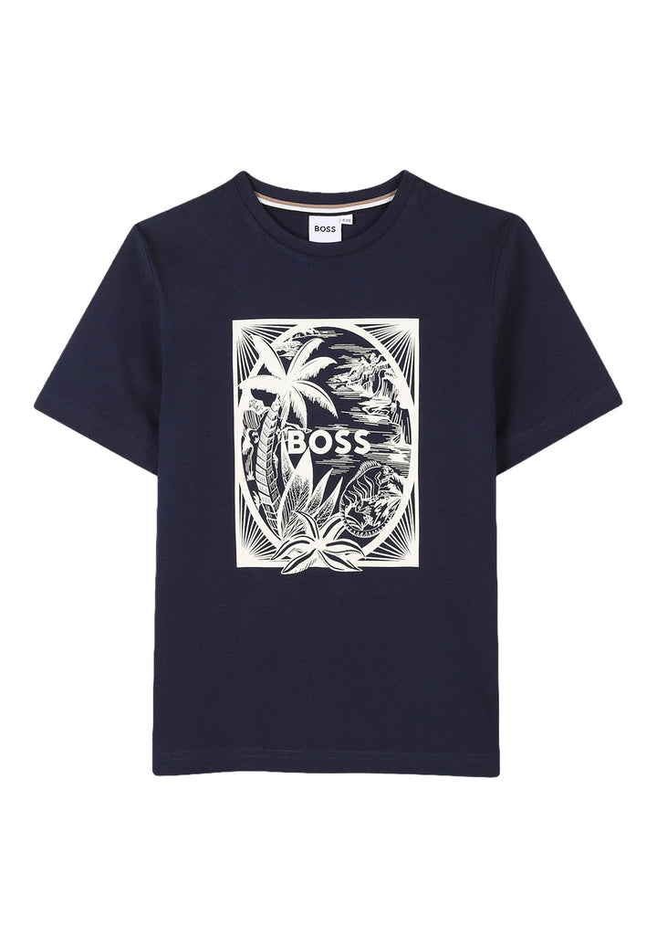 Camiseta azul para niño