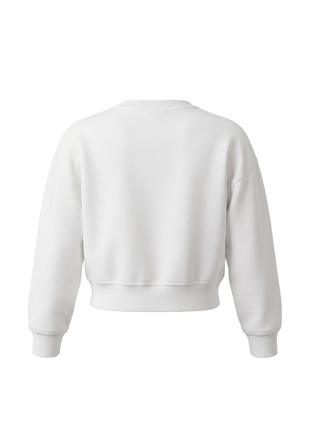 Weißes Sweatshirt mit Rundhalsausschnitt für Mädchen