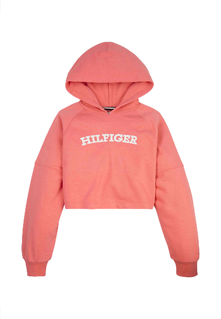 Sweat à capuche orange pour fille