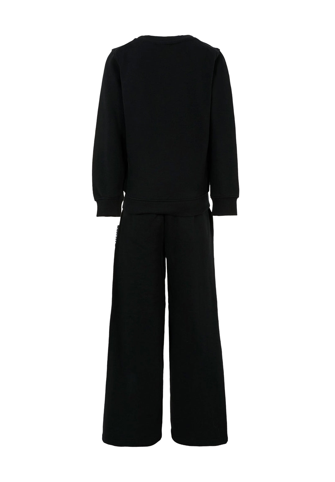 Girl's black sweatshirt set