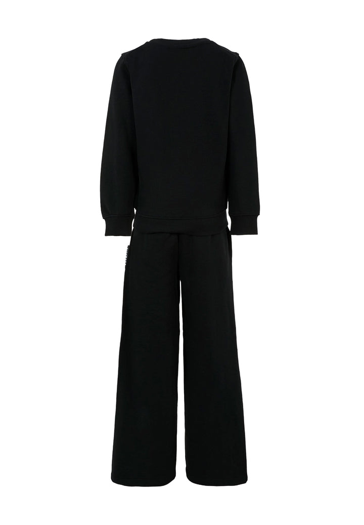 Girl's black sweatshirt set