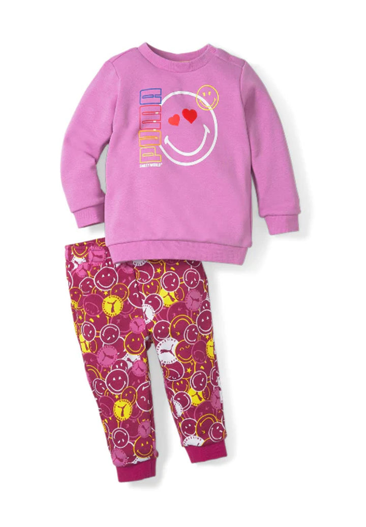 Conjunto de sudadera fucsia para bebé niña
